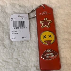 Coach Enameled Pin Red Trio
